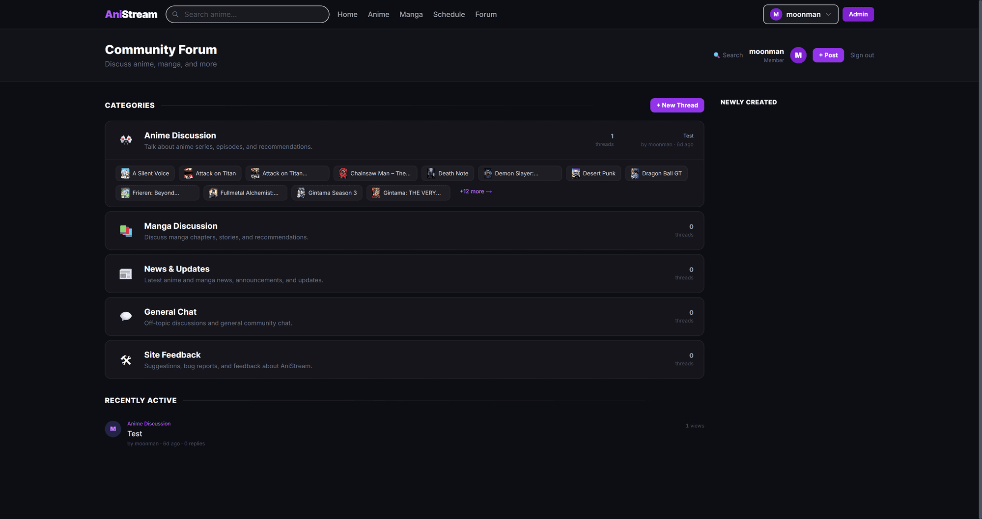 AniStream community forum